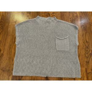 Free People Women's Freya Mock Neck Sweater Gray - Size Small NWT Modern Style